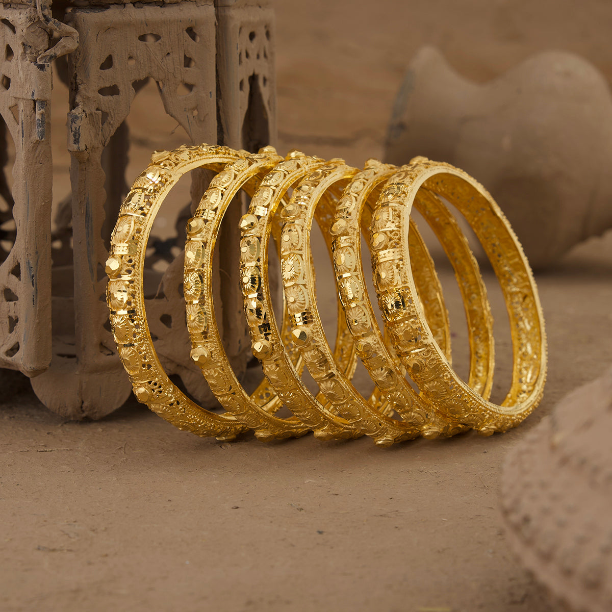 Zarina Bangles Gold Plated