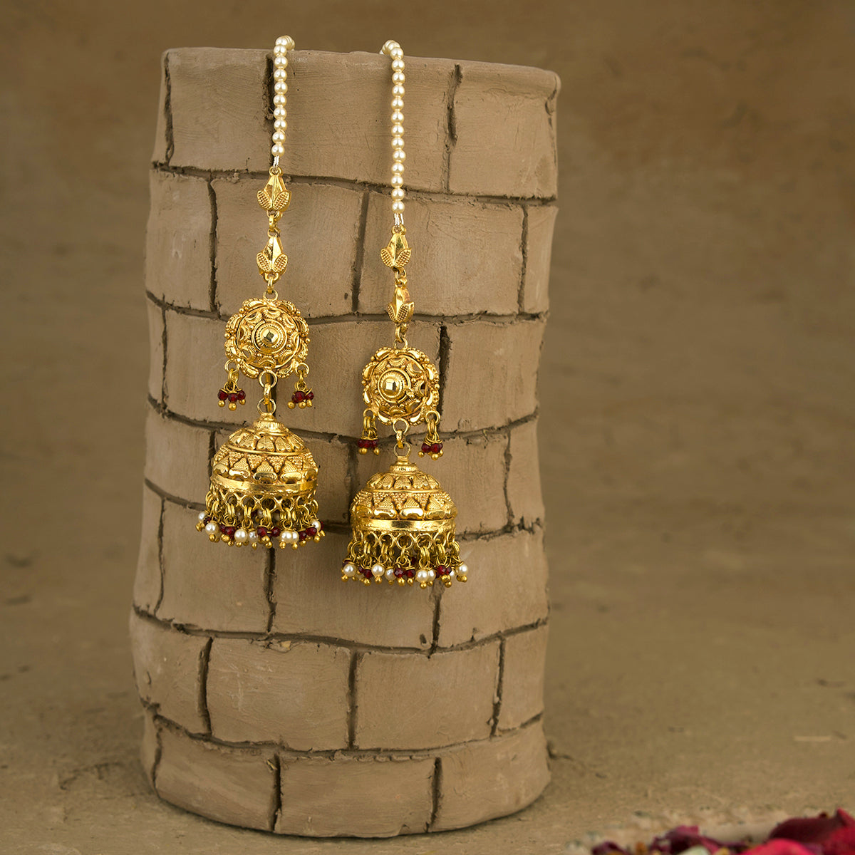 Anaya Jhumki Handcrafted Gold Plated