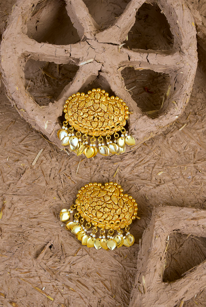 Gulab Clips Handcrafted Gold Plated
