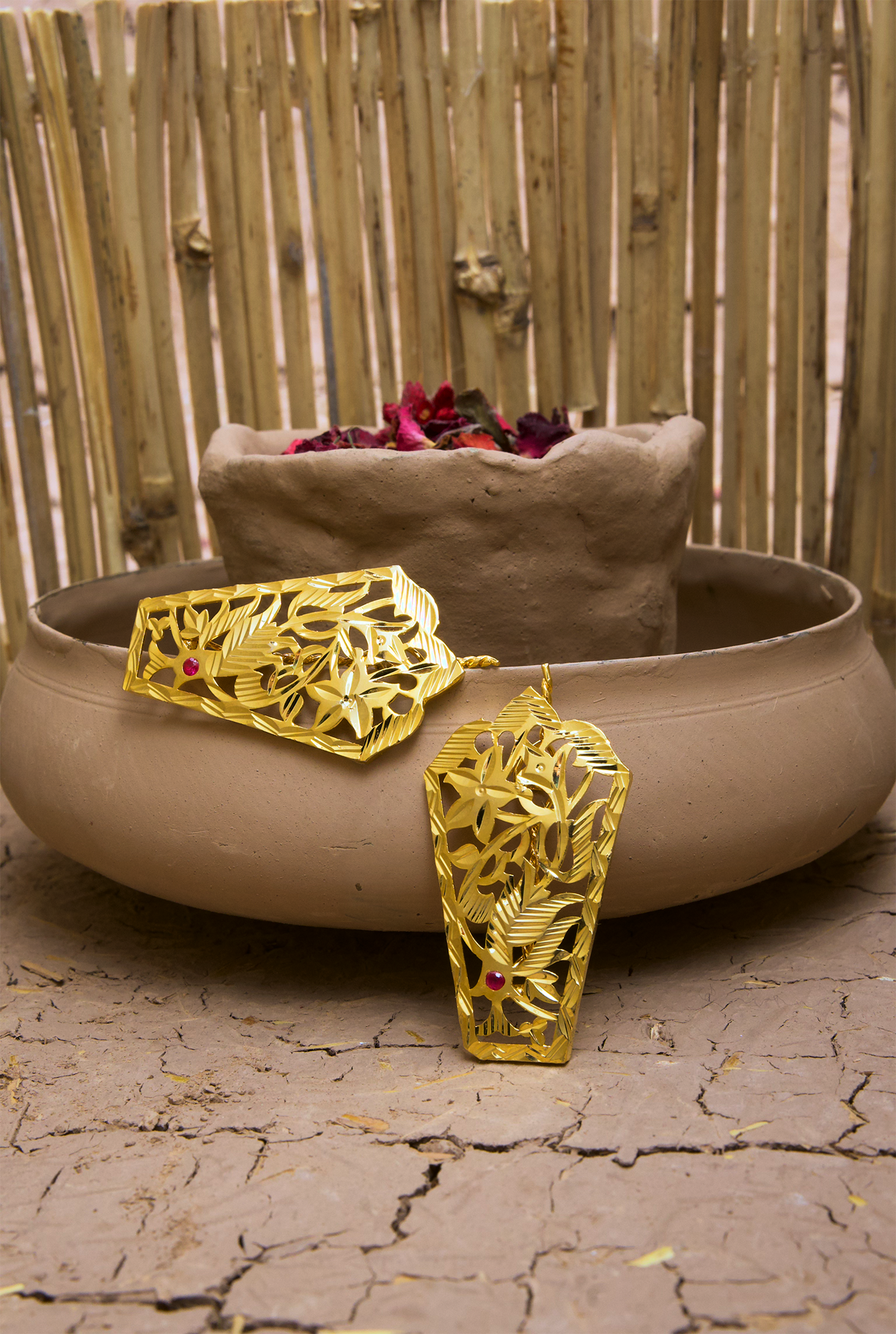 Chand Clips Handcrafted Gold Plated