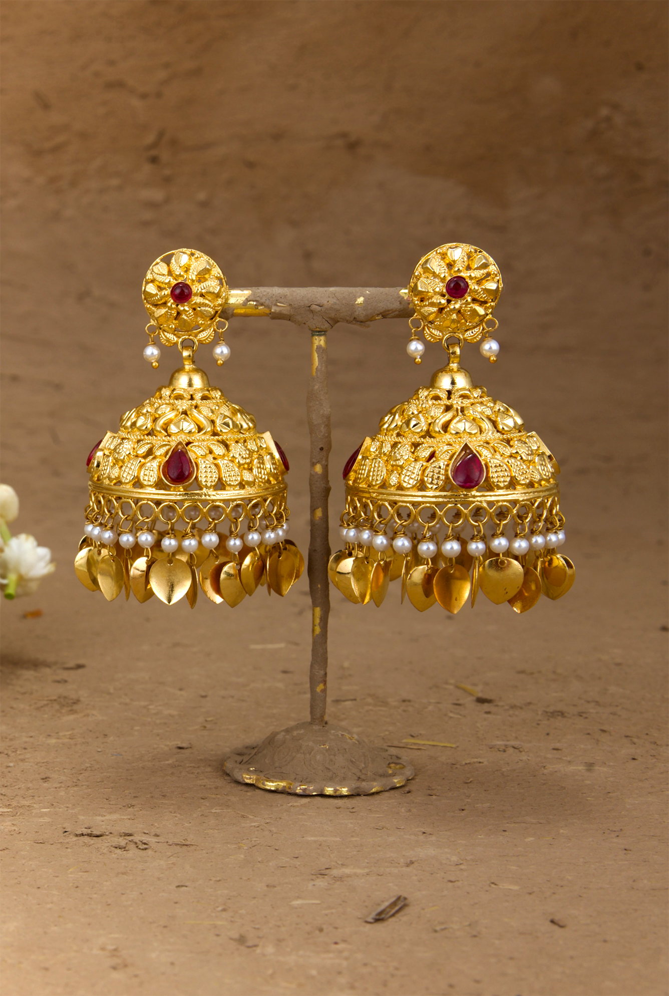 Hamza Jhumki Handcrafted Gold Plated