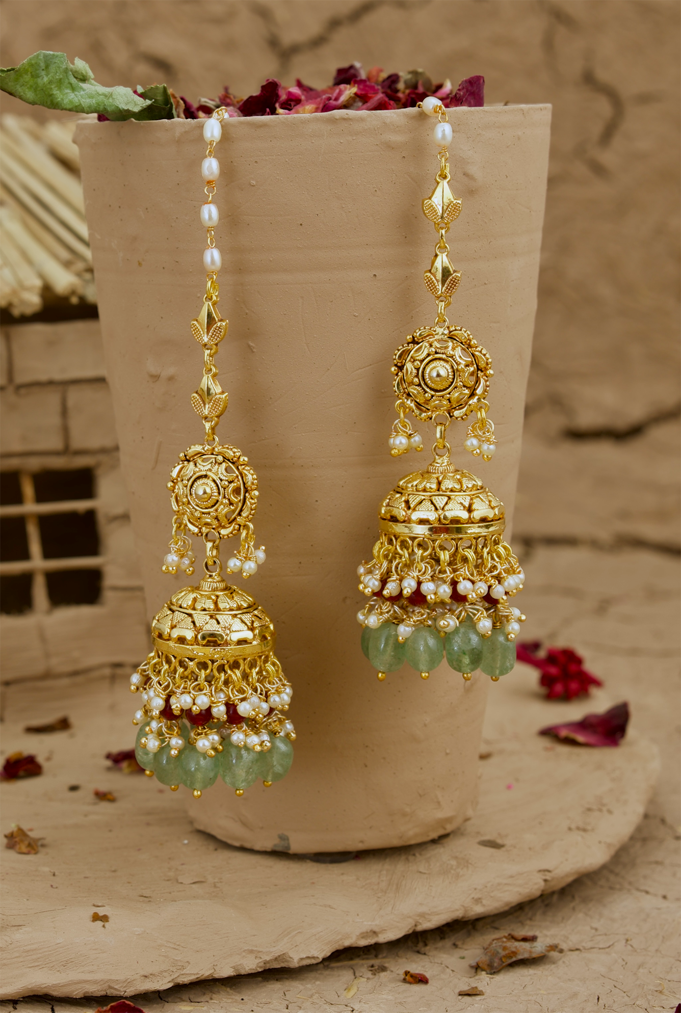 Saumya Jhumki Handcrafted Gold Plated