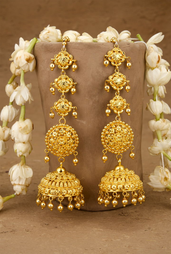 Meera Jhumki Handcrafted Gold Plated