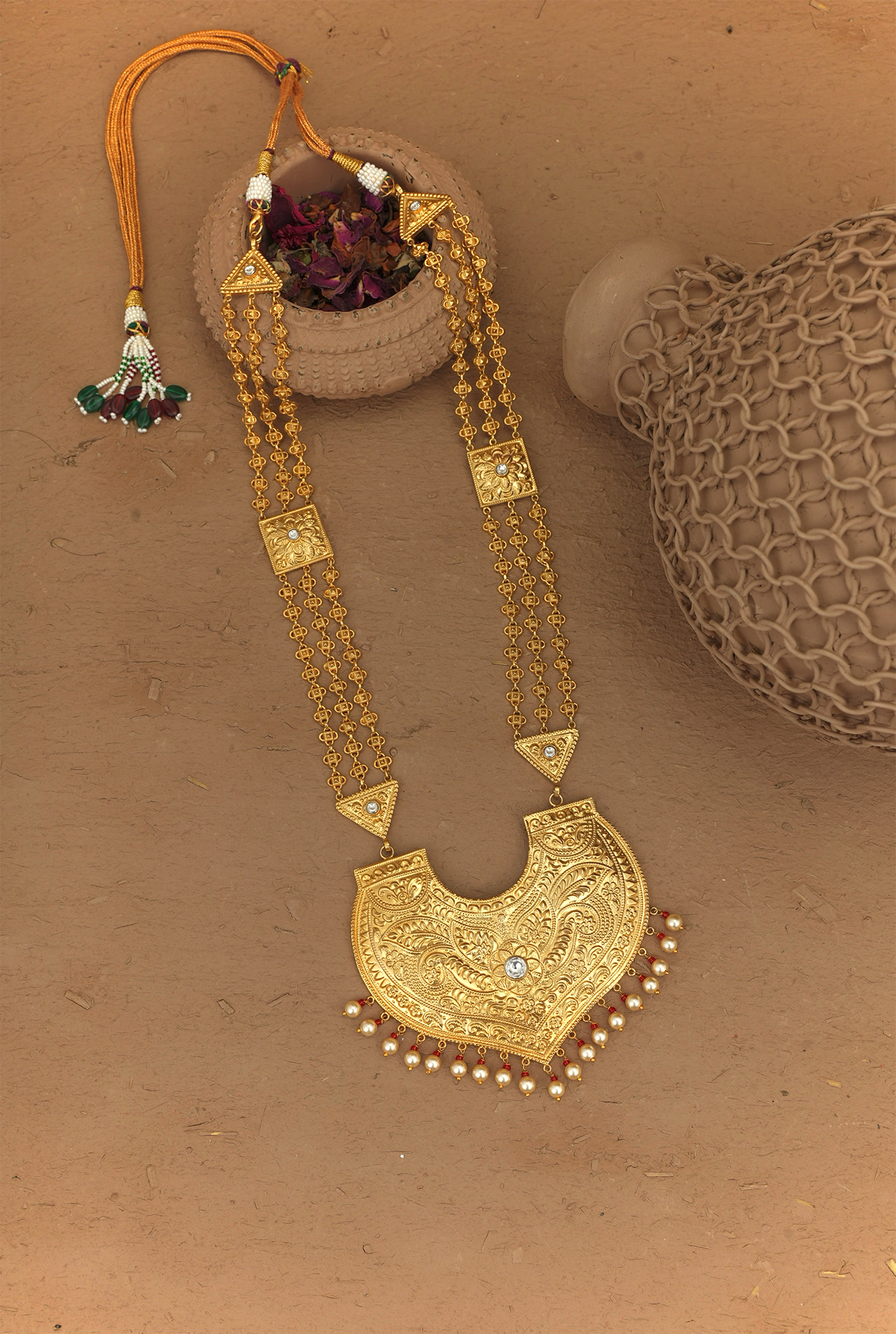 Zoyz Ranihaar Handcrafted Gold Plated