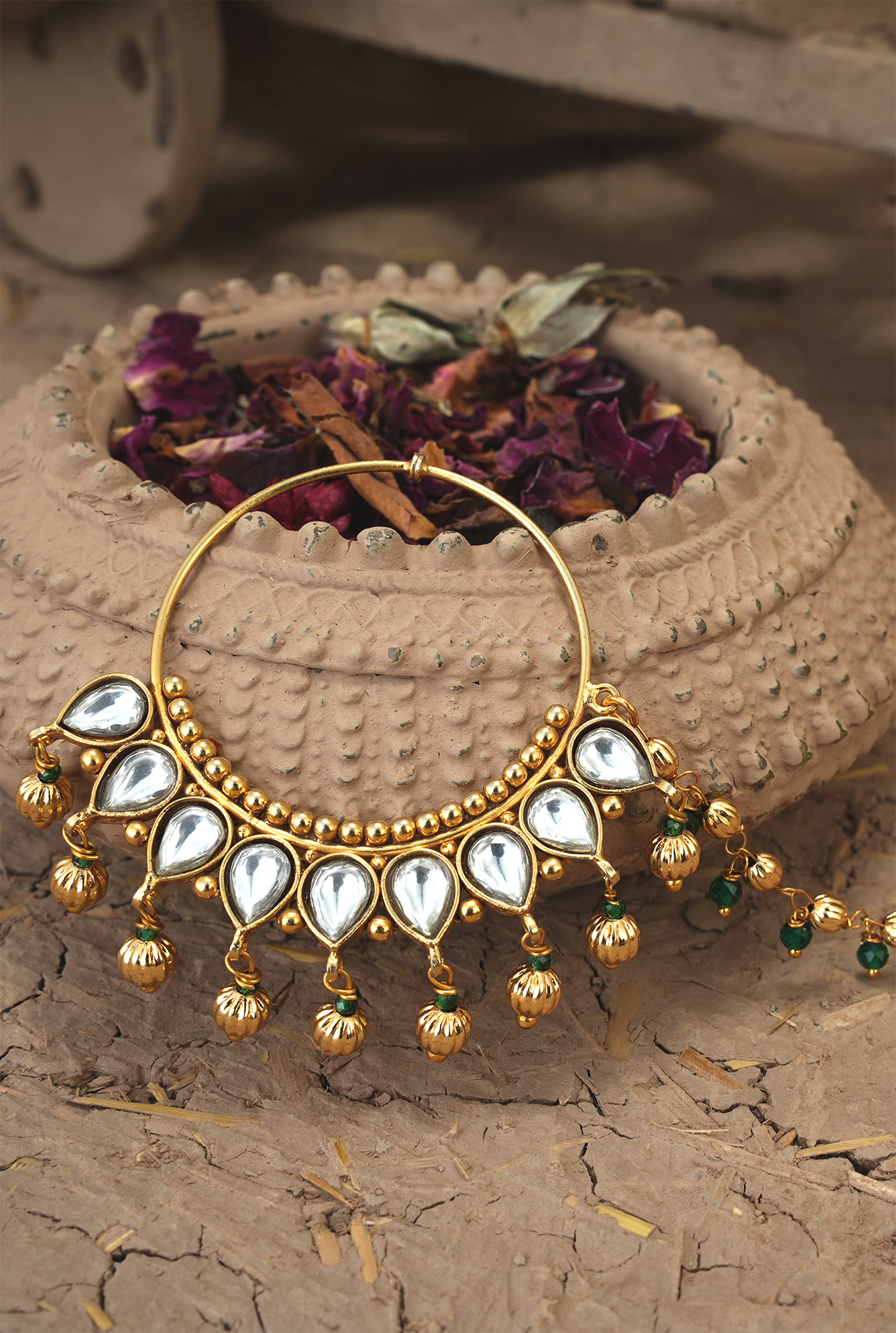 Nilofer Nuth Handcrafted Gold Plated