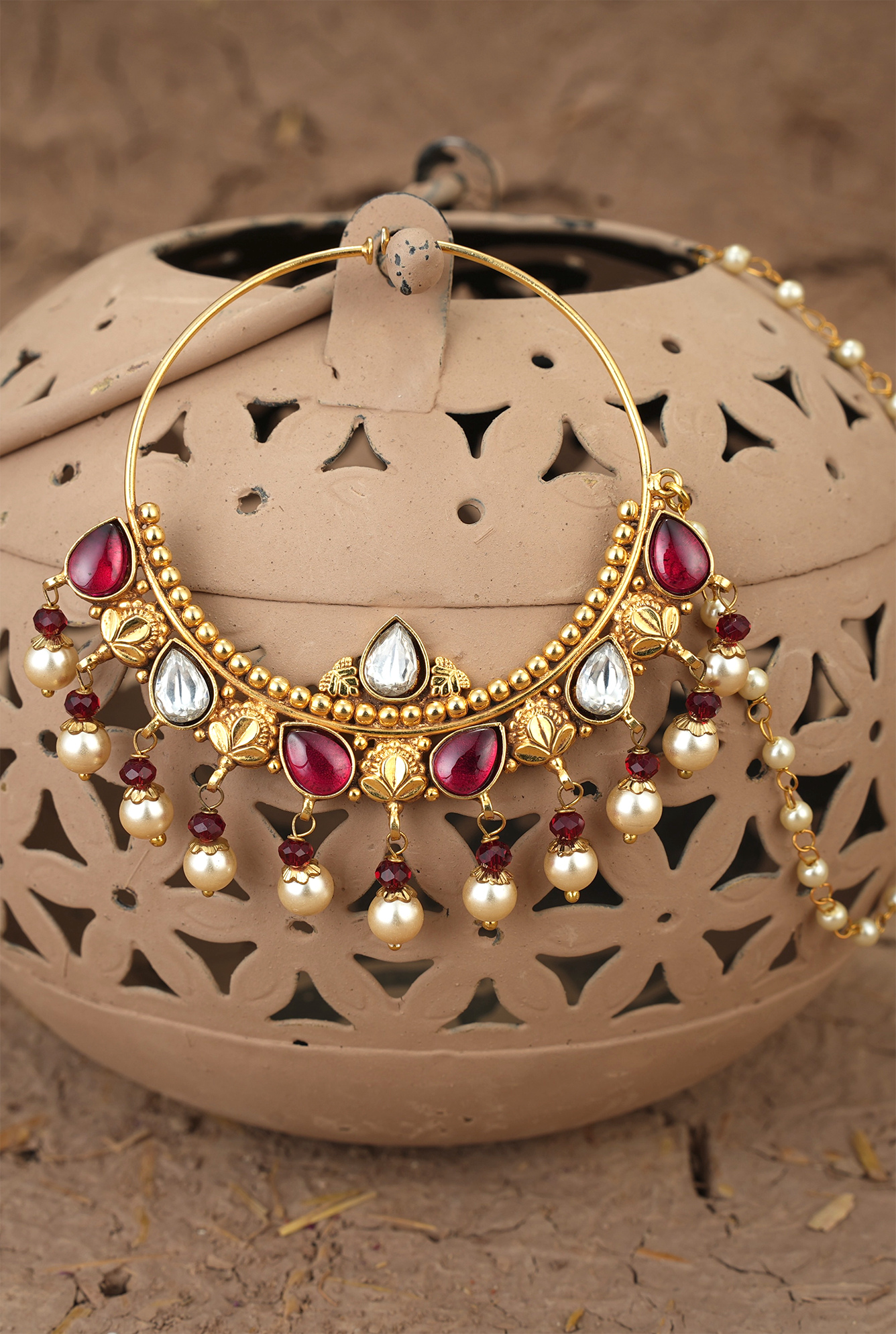 Noor  Nuth Handcrafted Gold Plated