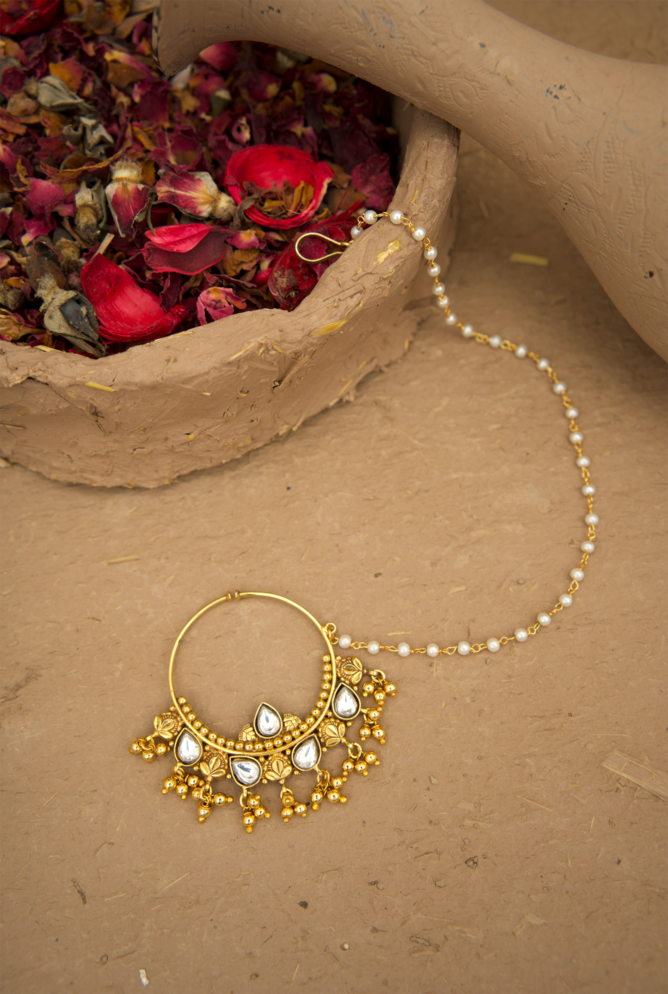 Mehak Nuth Handcrafted Gold Plated