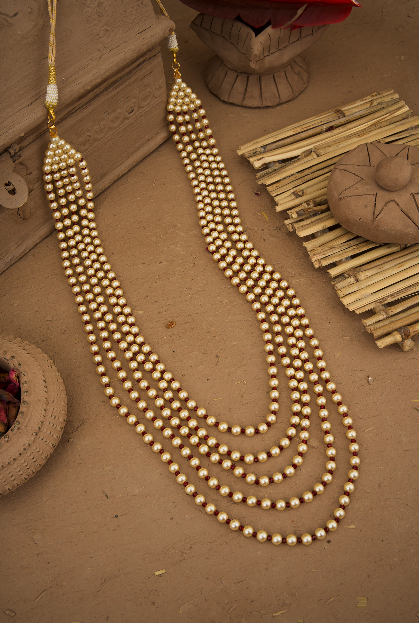 Sohni Pearl Achkan Mala Handcrafted