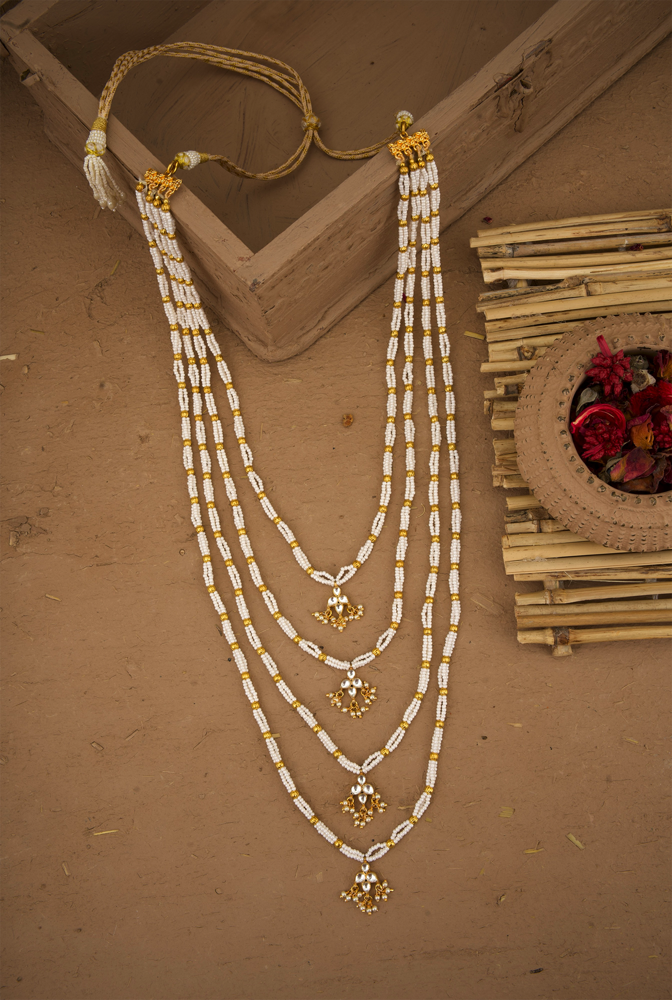 Ruchi Pearl Achkan Mala Handcrafted