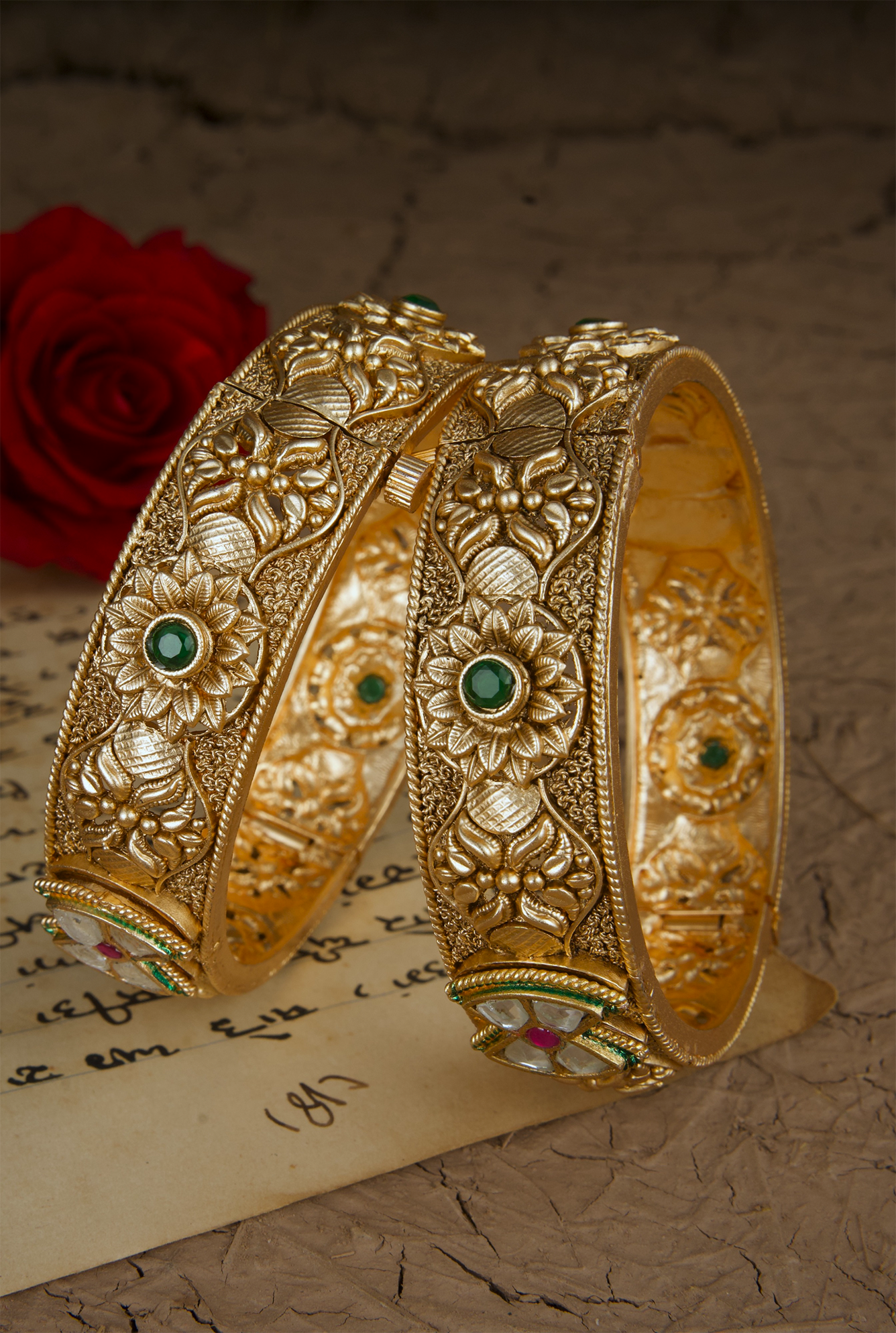 Bahaar openable gold plated bangle