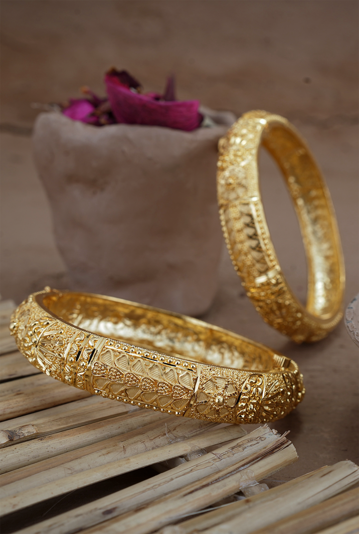 Anura  openable gold plated bangle