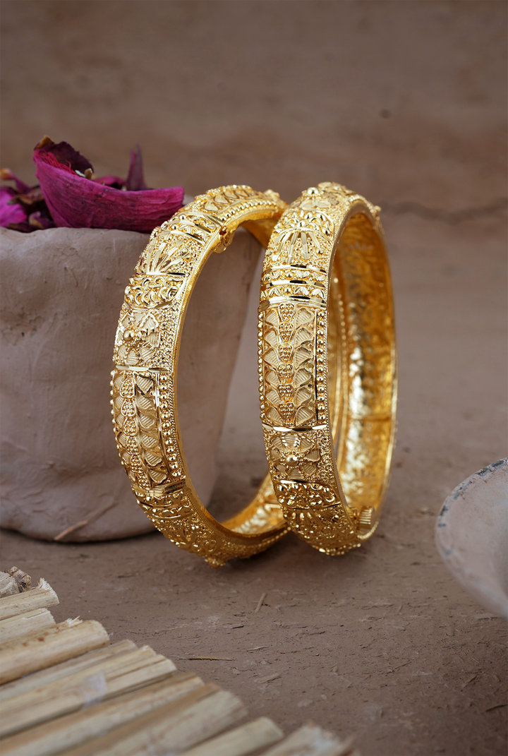 Anura  openable gold plated bangle