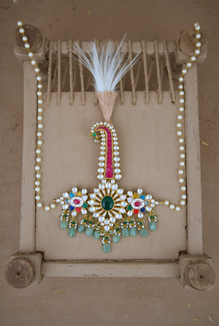 Peepal Kalgi Handcrafted Gold Plated