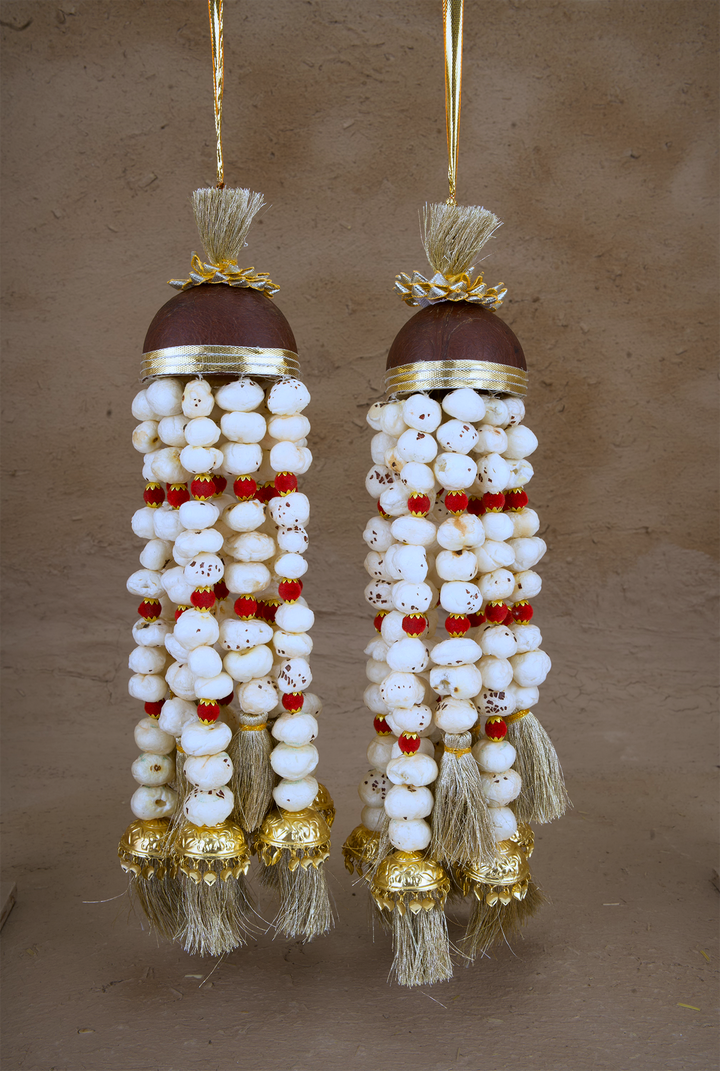 Rasa Traditional Kalira Embelished With Dry Coconut And Fox Nuts