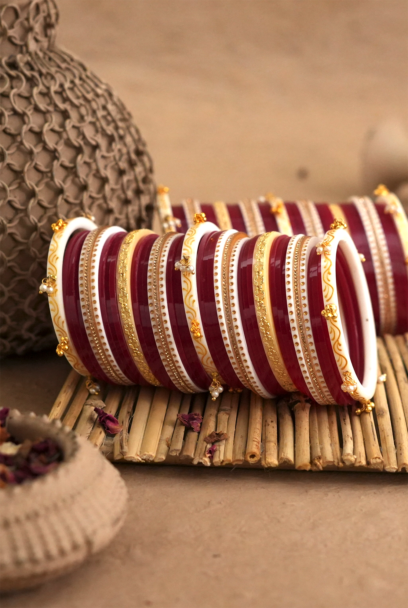 Pari Radish Maroon Wedding Punjabi Jewellery