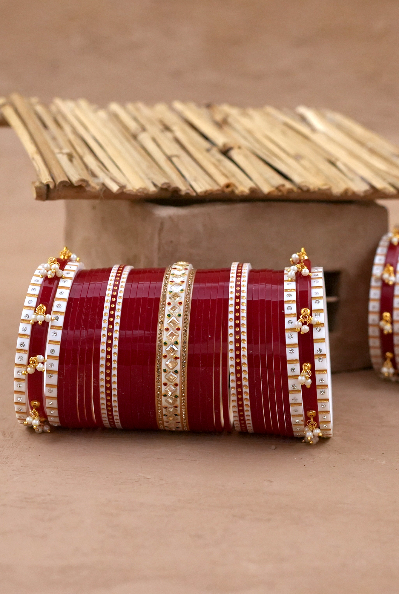 Rani Radish Maroon Wedding Punjabi Jewellery