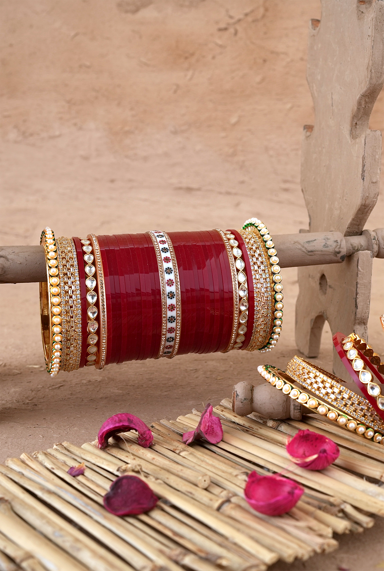 Haseen Radish Maroon Wedding Punjabi Jewellery