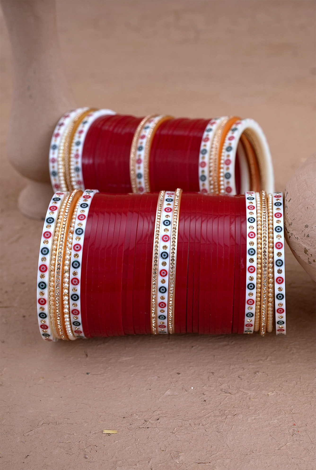 Kangan Radish Maroon Wedding Punjabi Jewellery
