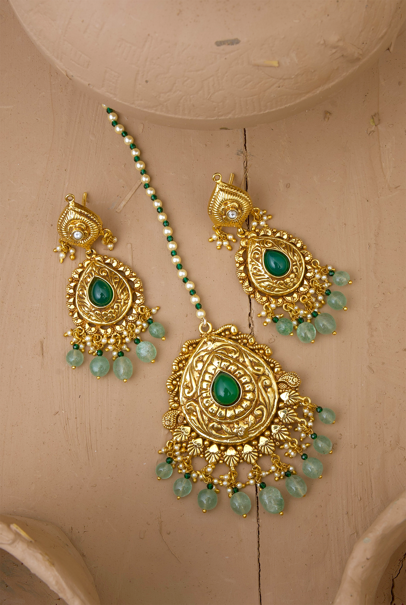 Tara  Earing Tikka Handcrafted Gold Plated