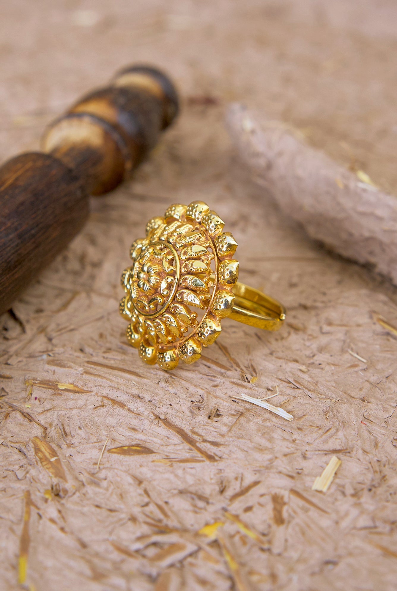 Juhi Ring Handcrafted Gold Plated
