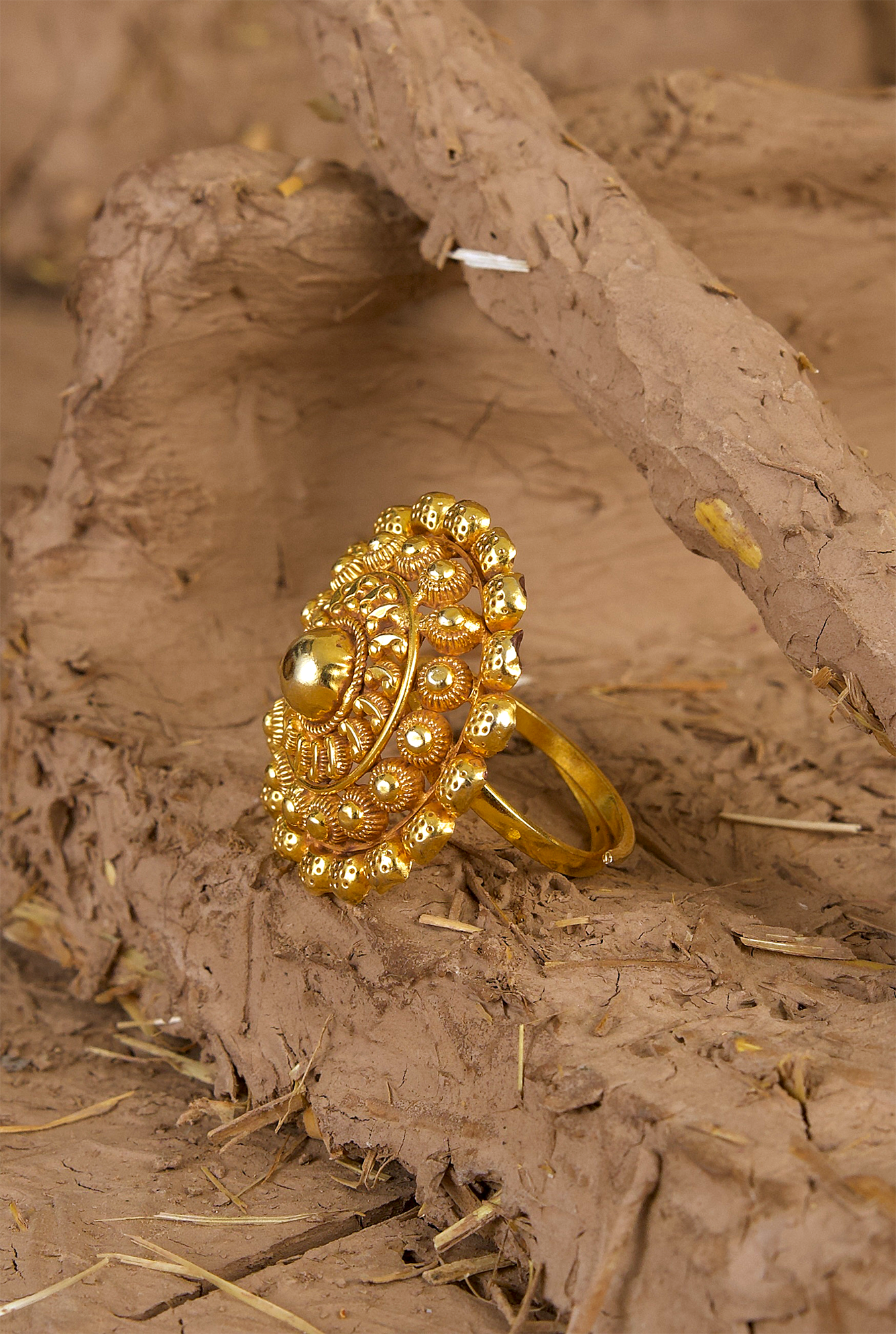 Juhi Ring Handcrafted Gold Plated