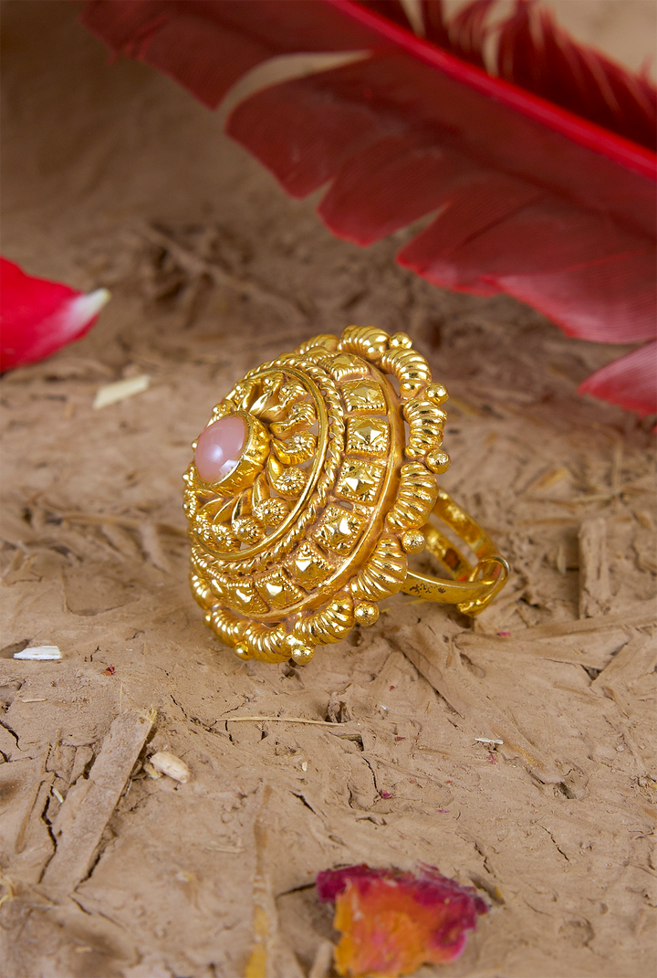 Nilogfer Ring Handcrafted Gold Plated