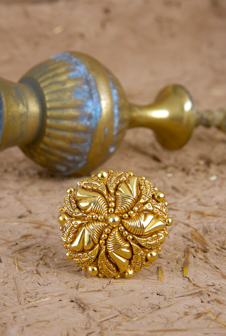 Triveni  Ring Handcrafted Gold Plated