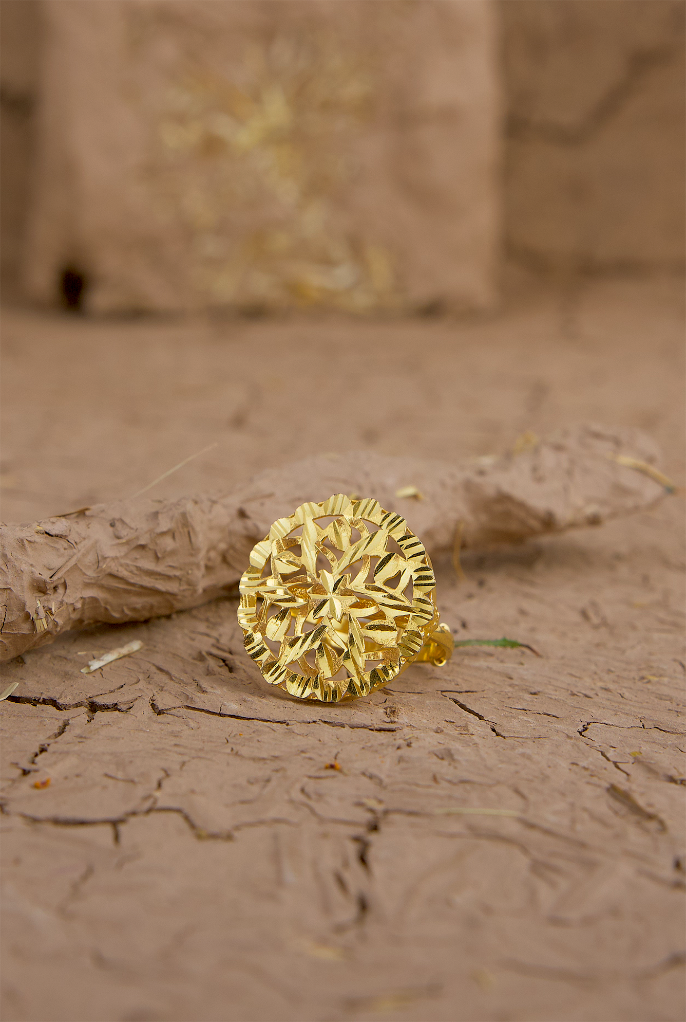 Rohani Ring Handcrafted Gold Plated