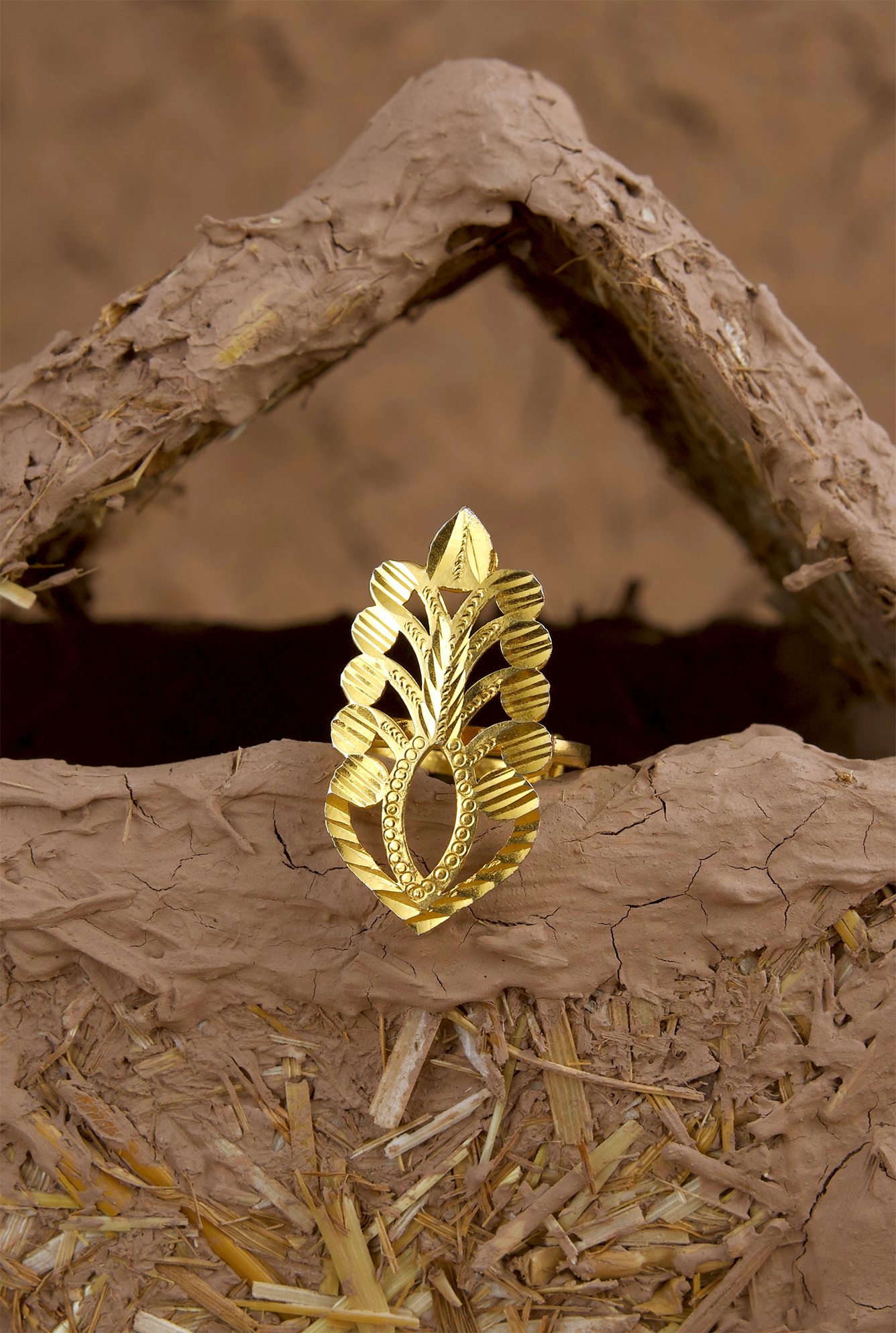 Mehak  Ring Handcrafted Gold Plated
