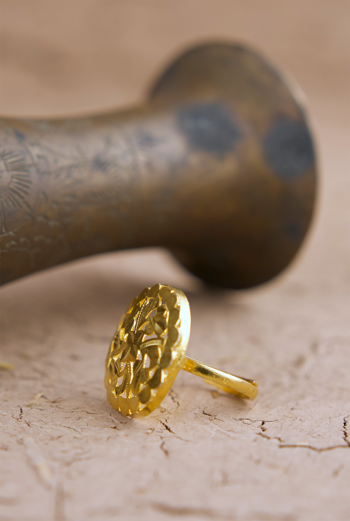 Bahaar Ring Handcrafted Gold Plated
