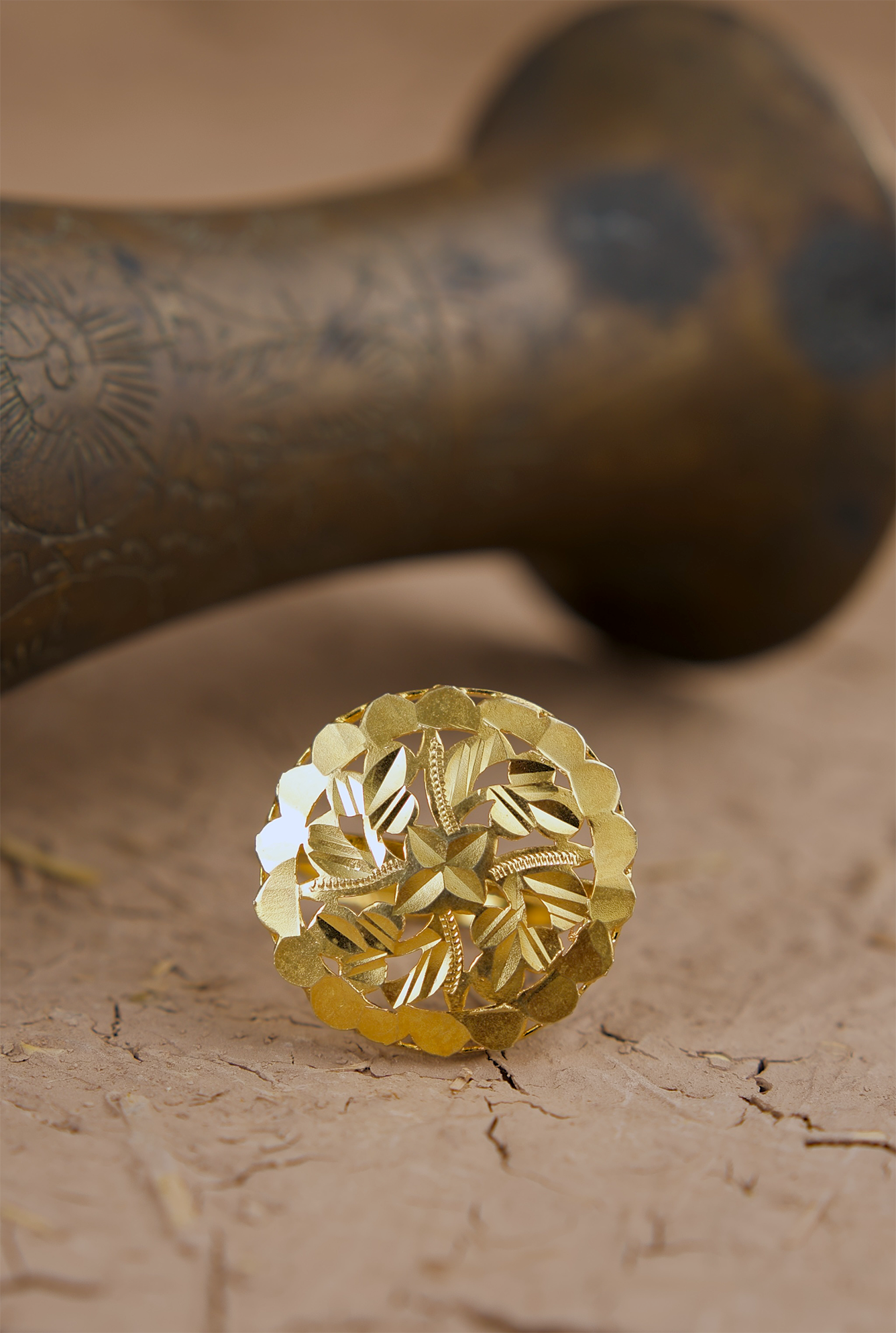 Nazakat  Ring Handcrafted Gold Plated