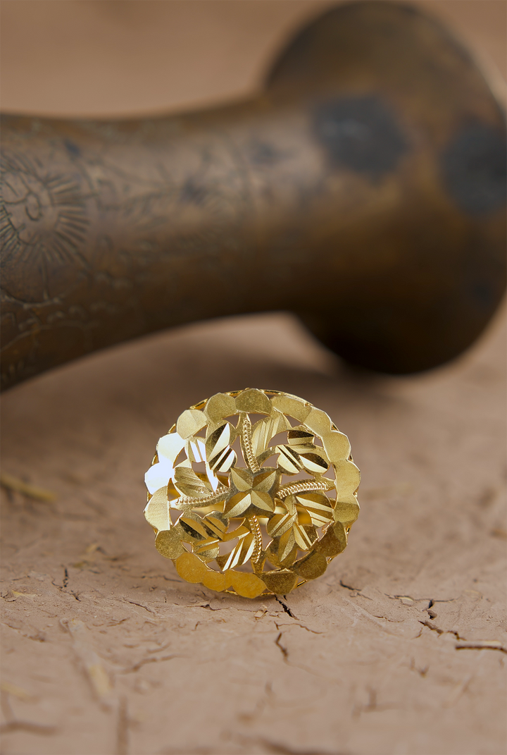 Nazakat  Ring Handcrafted Gold Plated