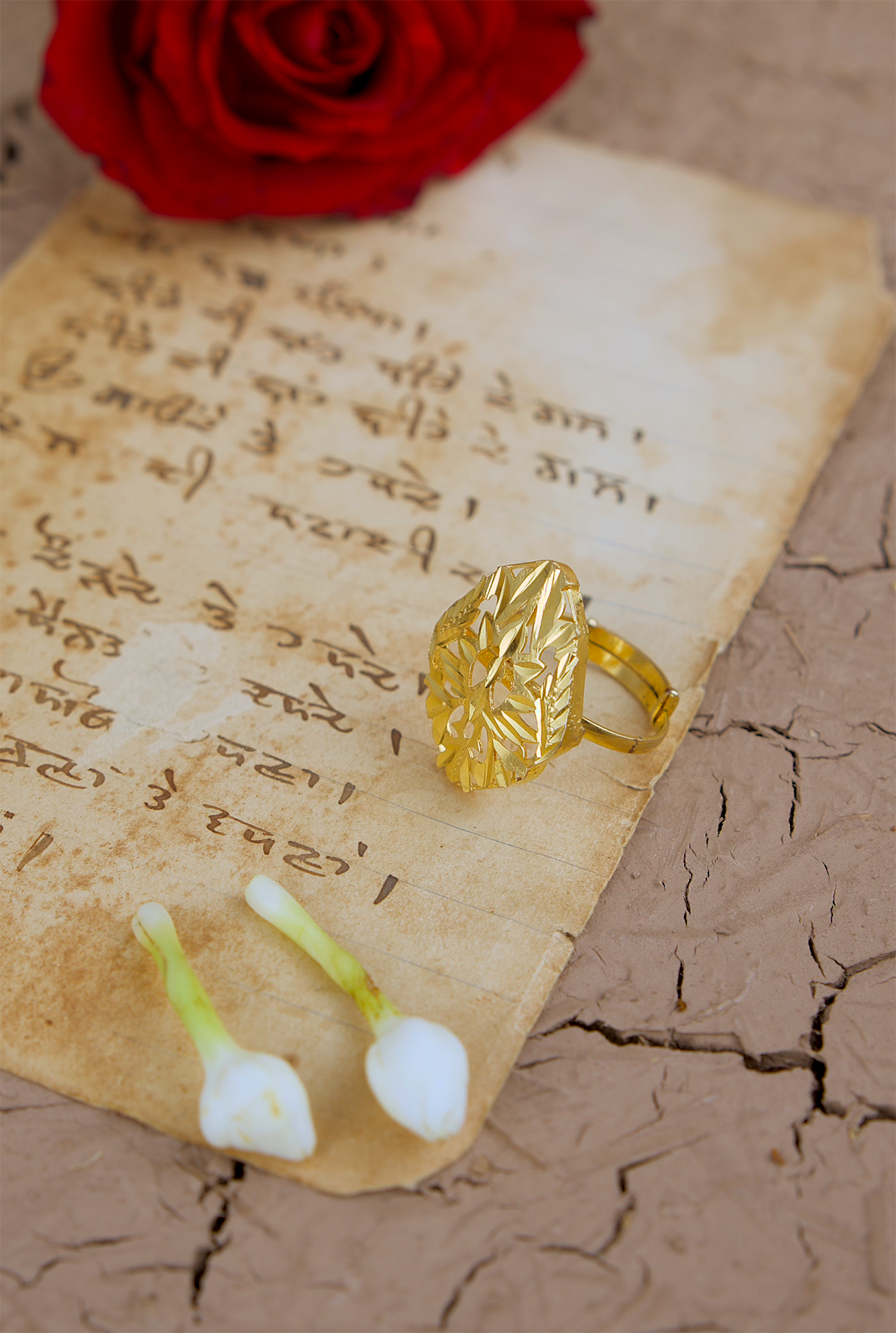 Parizad  Ring Handcrafted Gold Plated