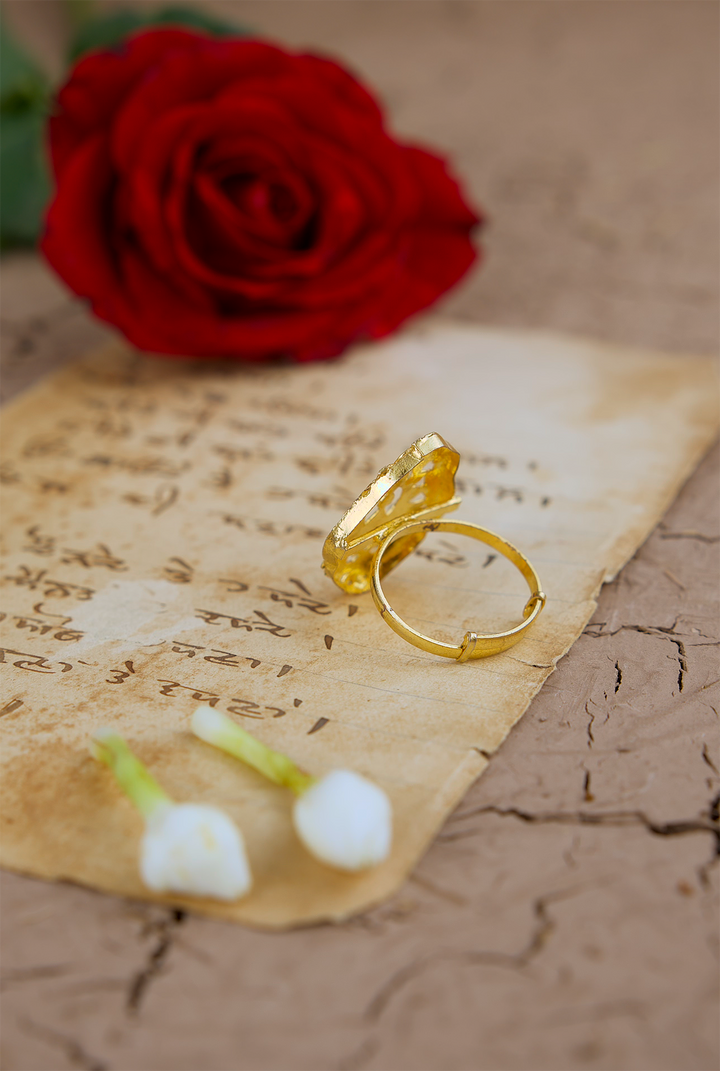 Parizad  Ring Handcrafted Gold Plated