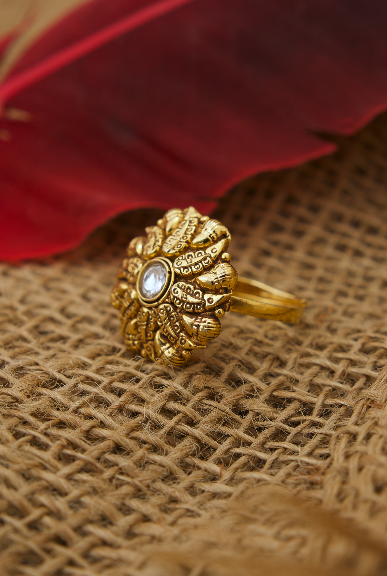 Zarina  Ring Handcrafted Gold Plated