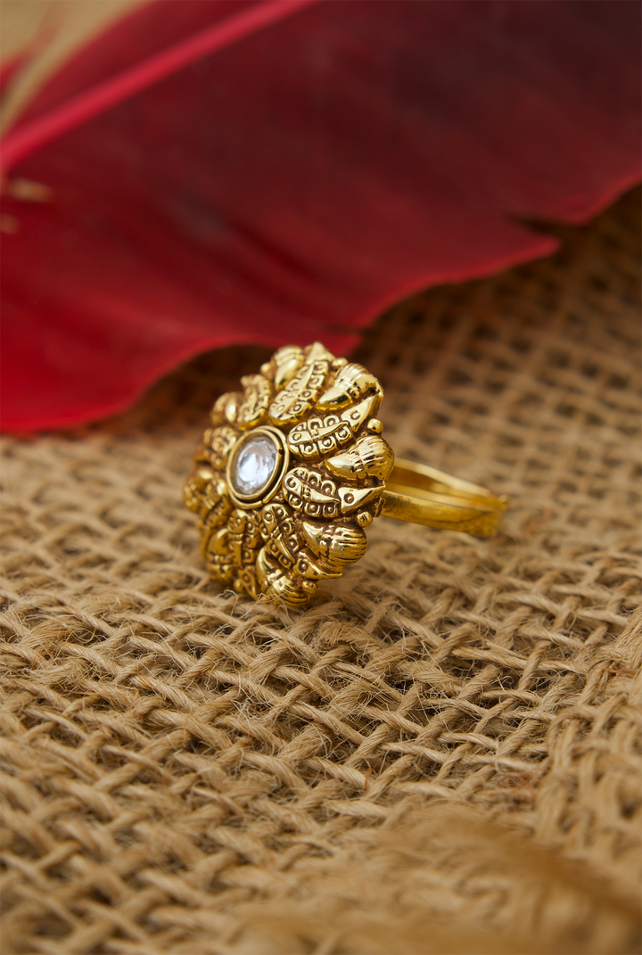 Zarina  Ring Handcrafted Gold Plated
