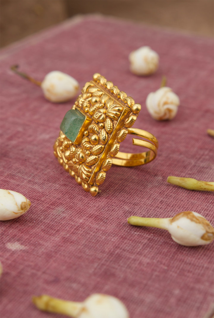 Ruchi Ring Handcrafted Gold Plated