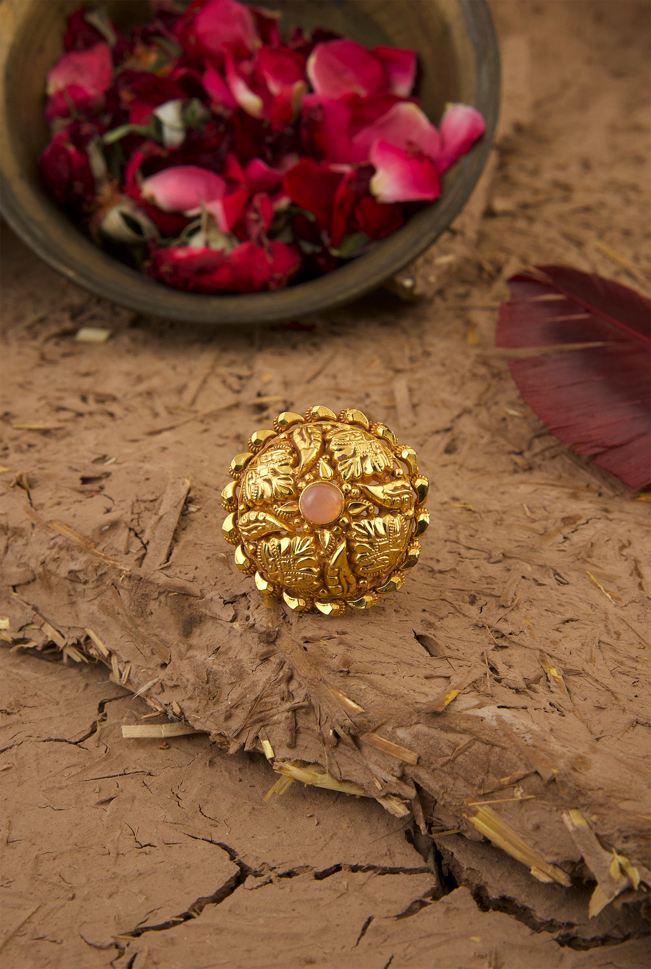 Inaya Ring Handcrafted Gold Plated