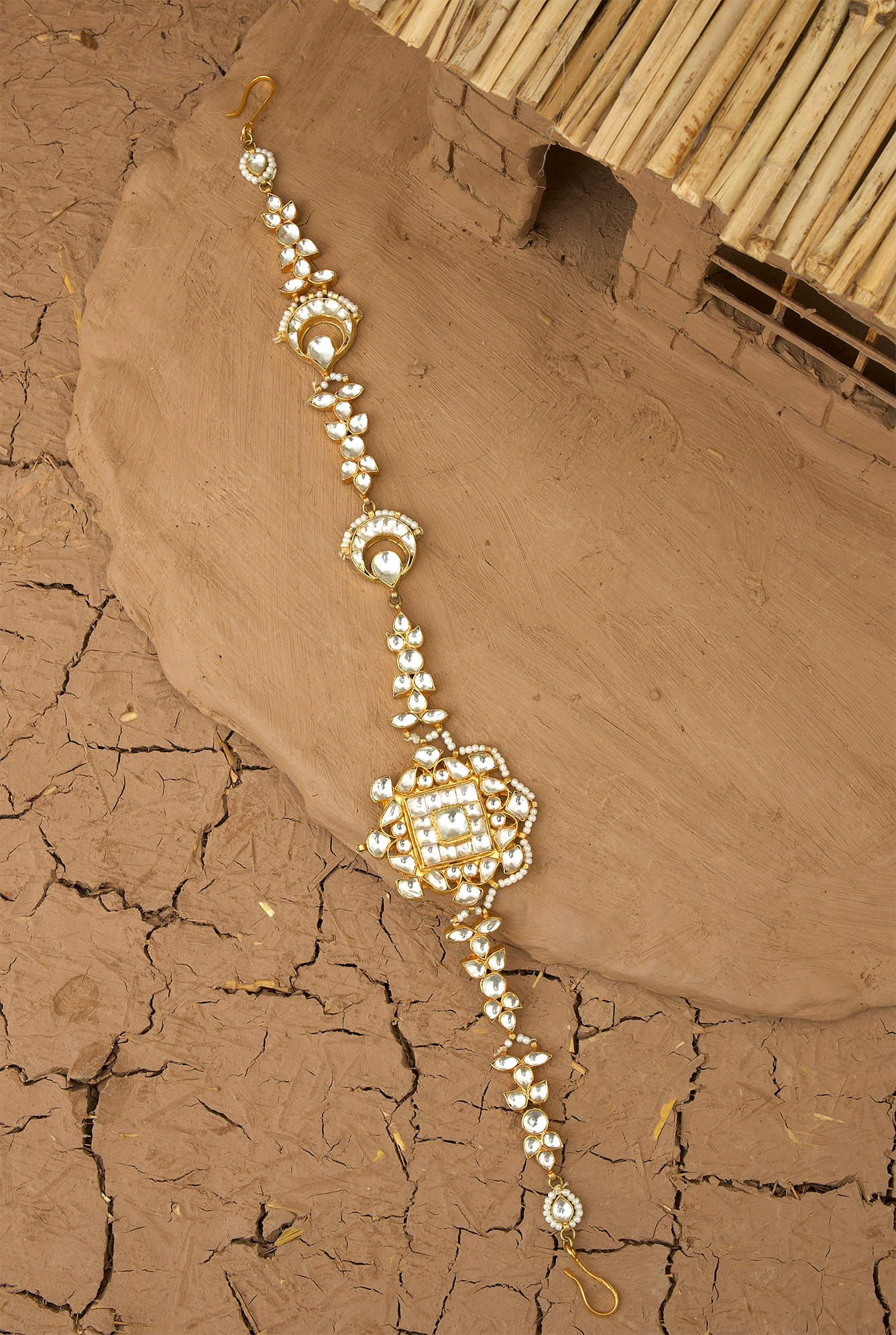 Nargish Head band Handcrafted Gold Plated