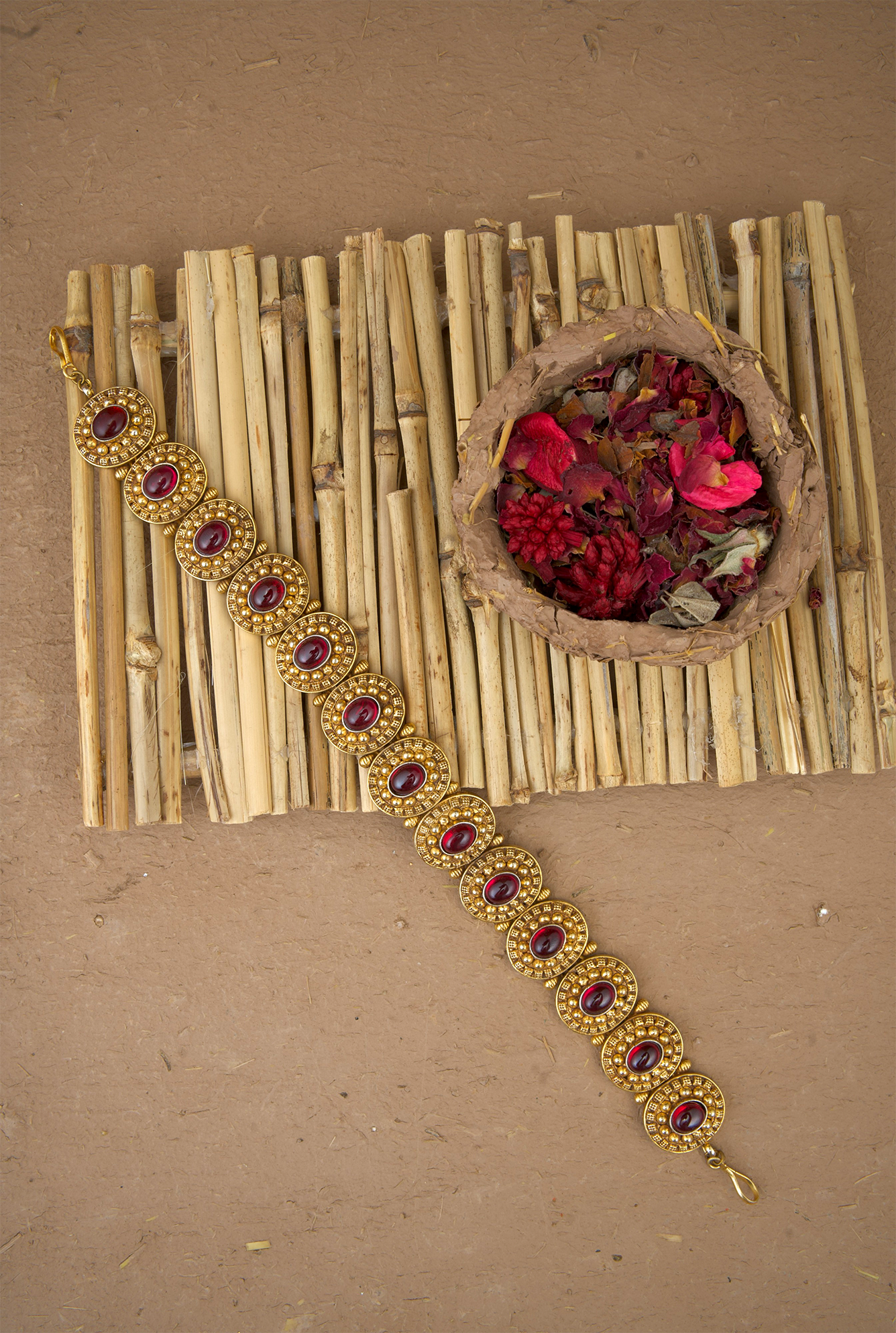 Nazakat  Head band Handcrafted Gold Plated