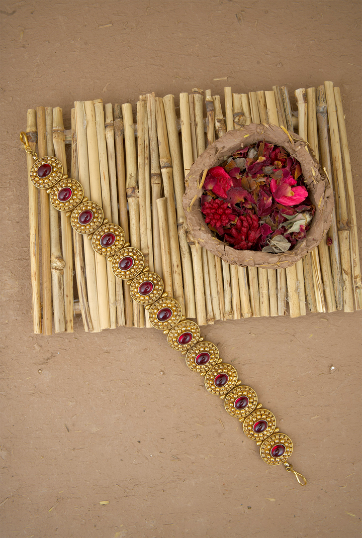 Nazakat  Head band Handcrafted Gold Plated
