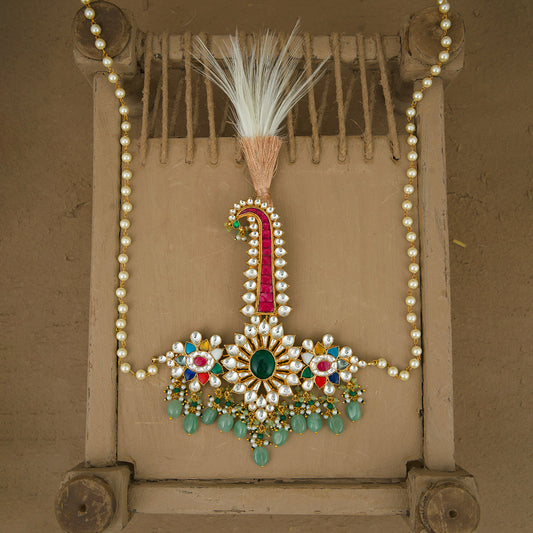Peepal Kalgi Handcrafted Gold Plated