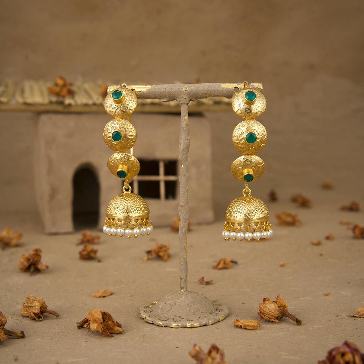 Iqra Jhumki Handcrafted Gold Plated