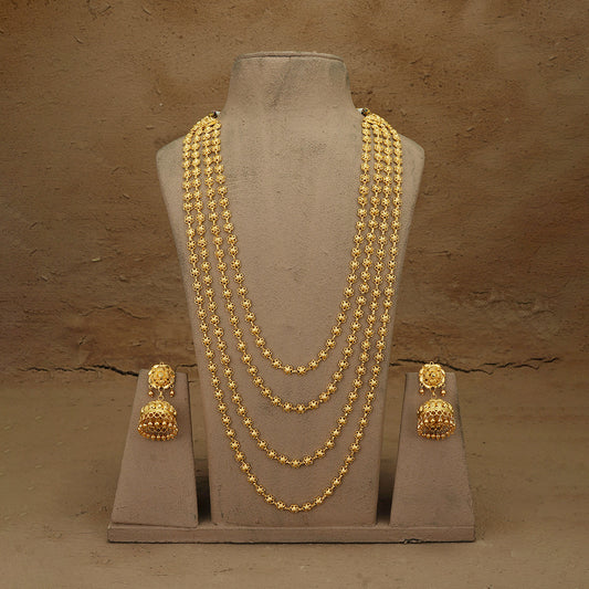 Siya Ranihaar Earrings Set Handcrafted Gold Plated