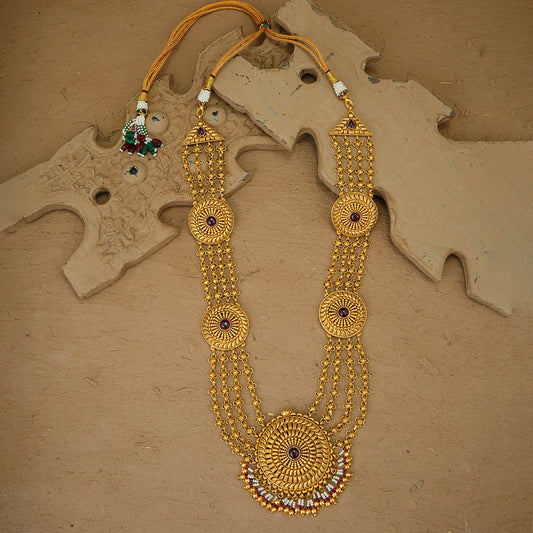 Roohi Ranihaar Earrings Tika Set Handcrafted Gold Plated