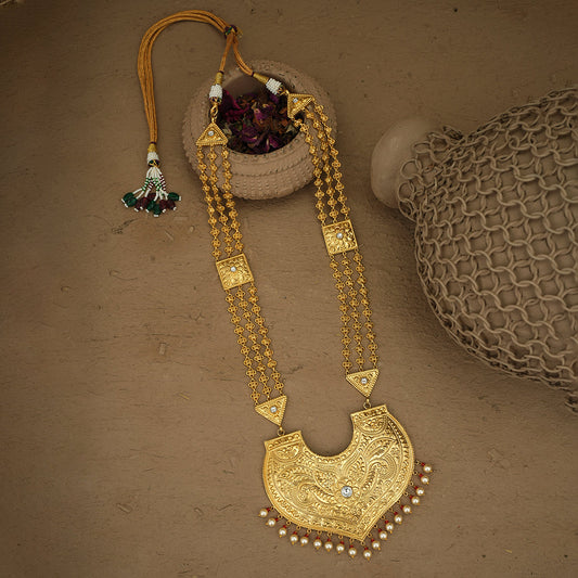 Kanak Ranihaar Earrings Set Handcrafted Gold Plated