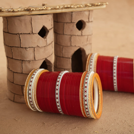 Gulrooh Wedding Churra Redish Moroon Colour