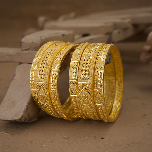 Noora Bangles Gold Plated