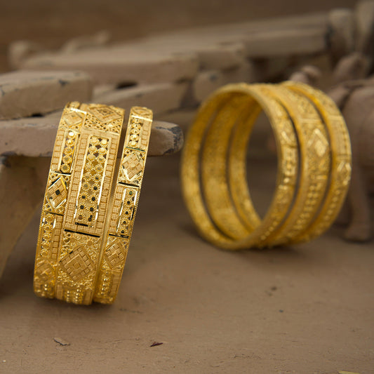 Noora Bangles Gold Plated