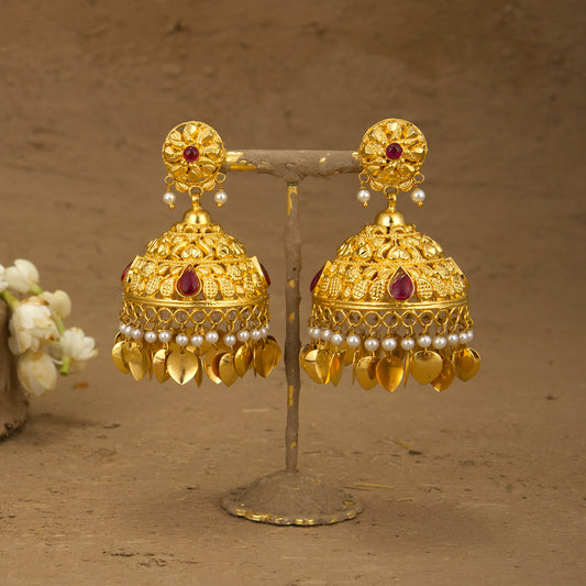 Naaz Jhumki Handcrafted Gold Plated